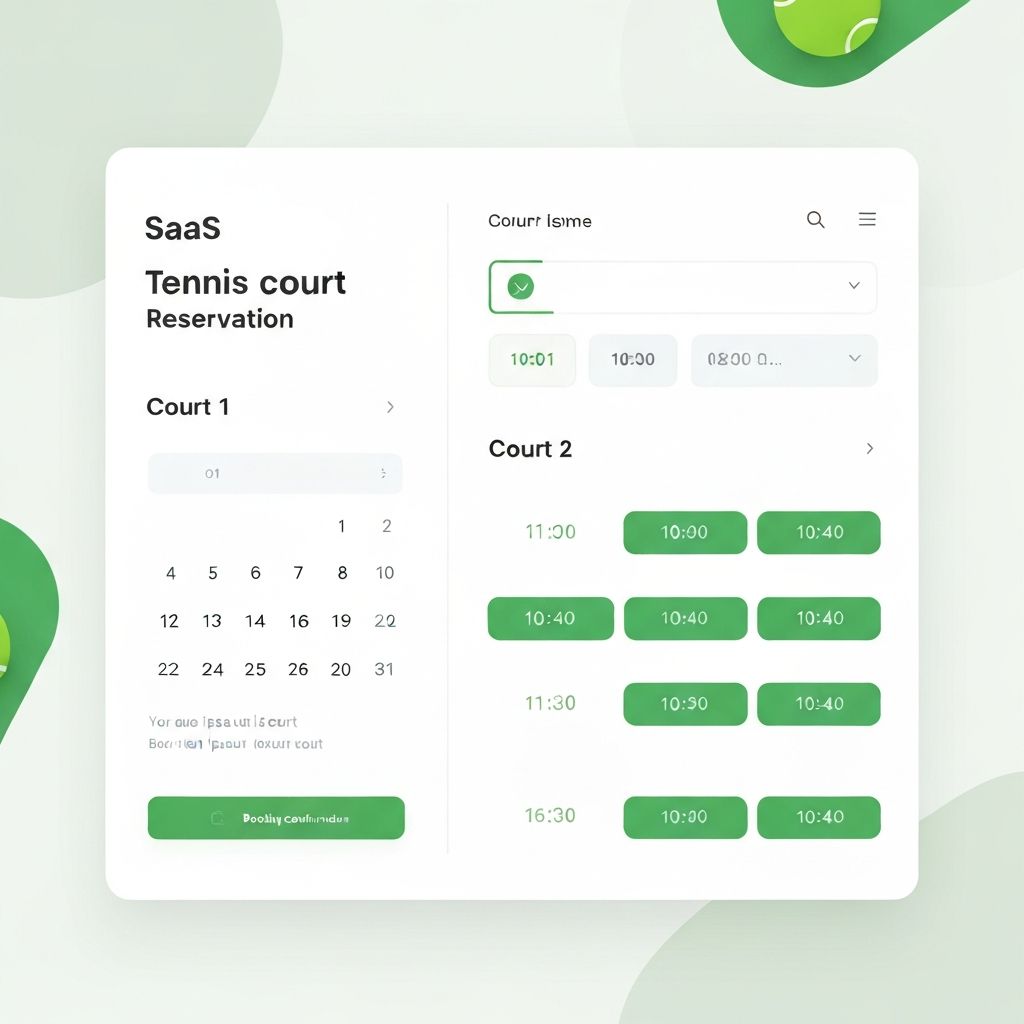 Tennis Court Booking Interface
