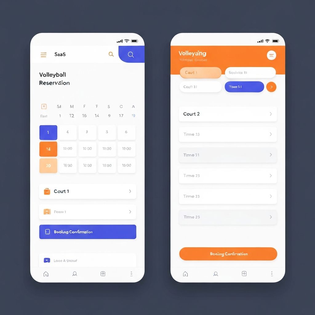 Volleyball Court Booking Interface